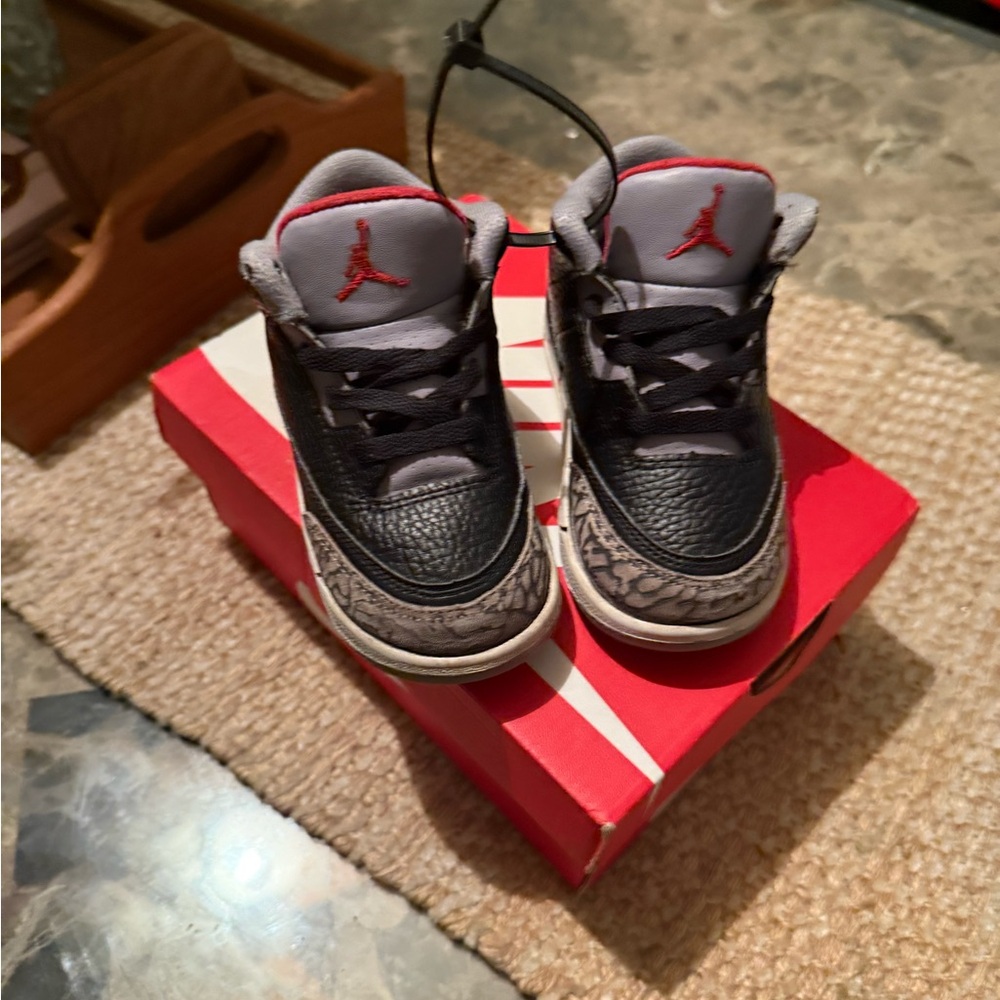 Jordan Kids Black and Gray Sneakers